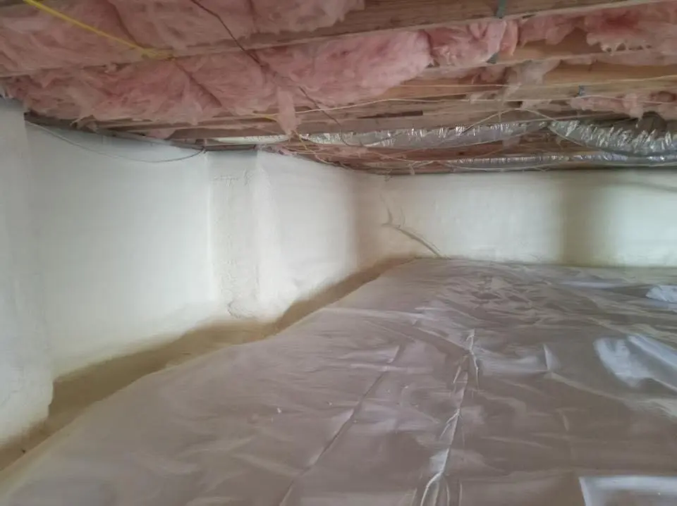 Crawl space encapsulation with closed-cell spray foam for Roof Maintenance in Malone